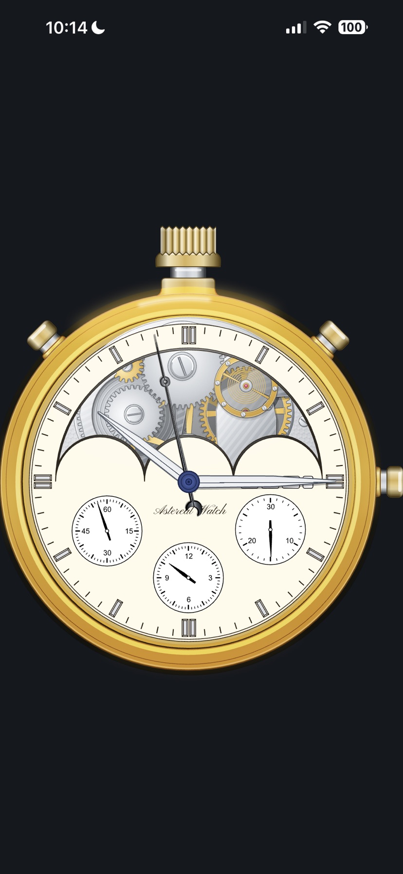 Chronograph watch face