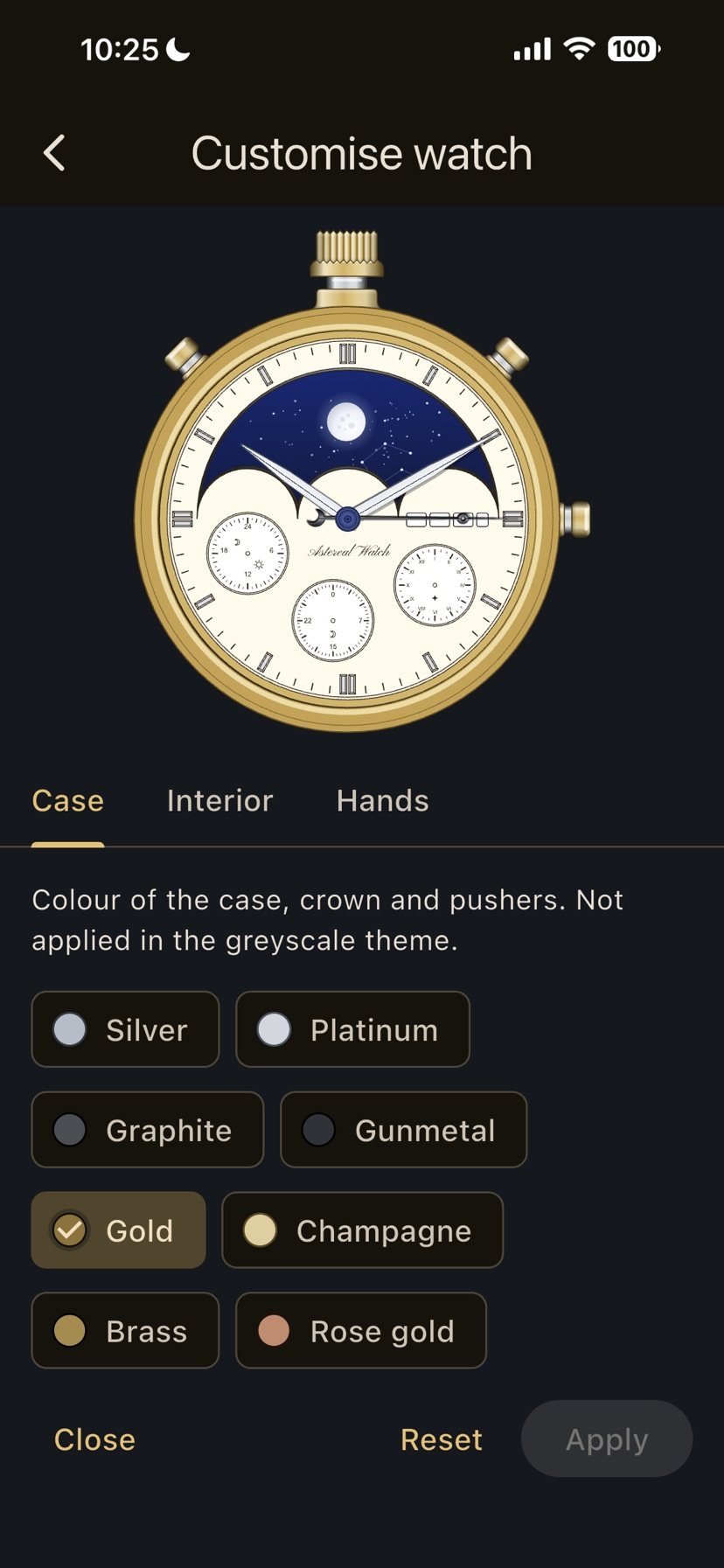 Customise watch