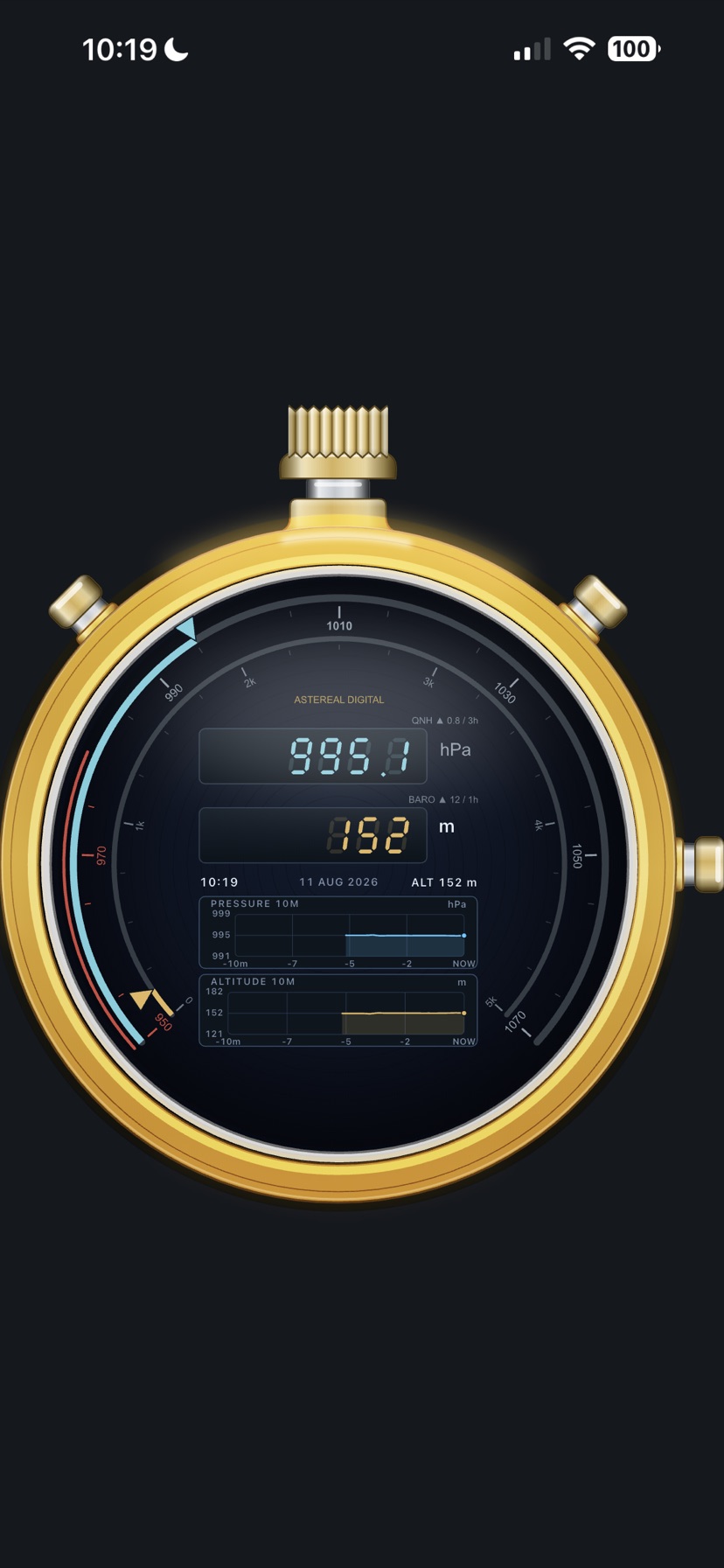 Barometer and altimeter, digital