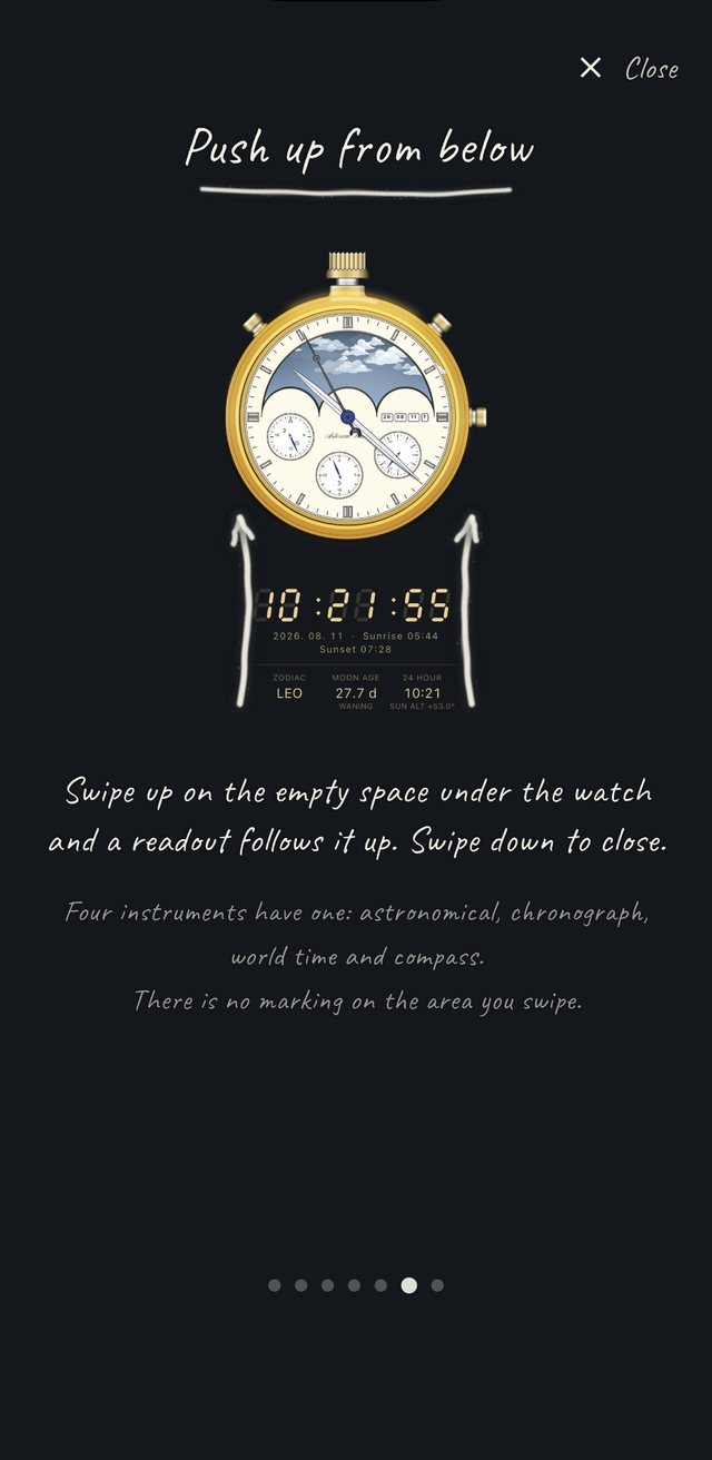 Guide &mdash; swipe up from below