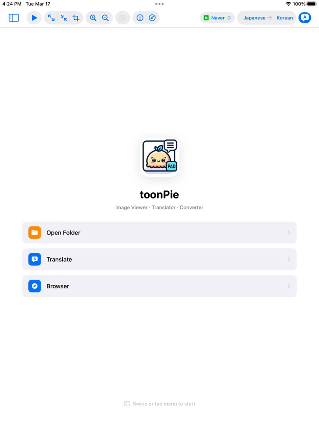 A focused iPad home screen